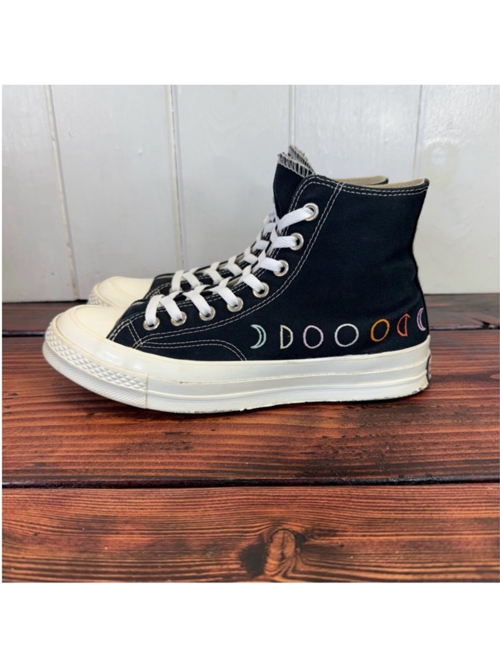 Converse Chuck 70 Hi Mystic Symbols Black Embroidered Sneakers Women’s 9